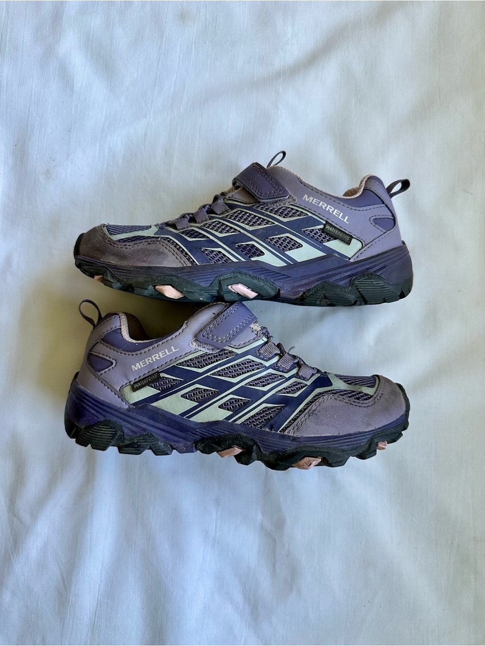 Merrell Lavender and Light Purple Kids Trail Shoes